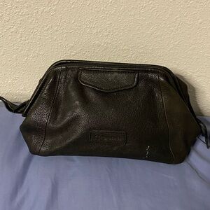 ALPINE SWISS Black LAUTER Leather DOPP Kit Toiletry Bag